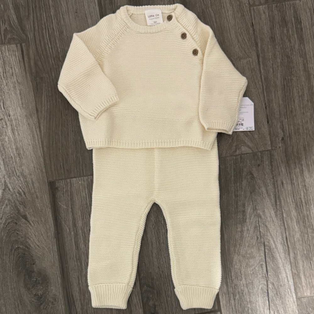 Cream Knit Sweater for Kids